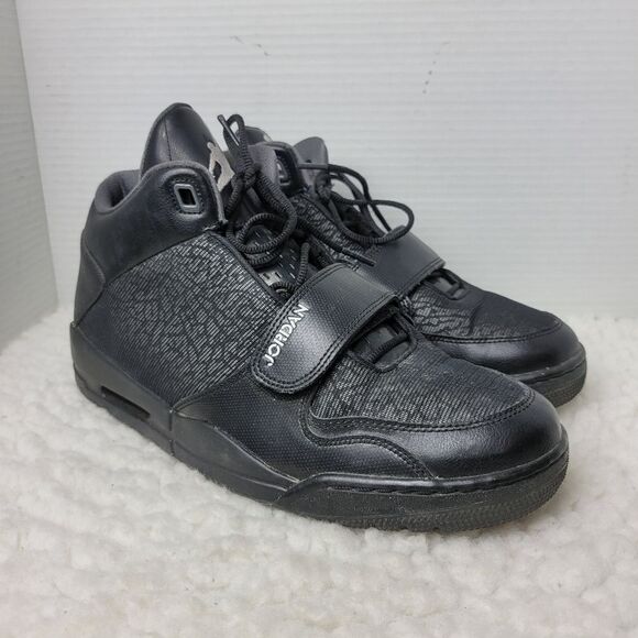 Jordan Flight Club 90s Men’s High Top Sneaker Size 10.5 Black Gray Cement - Picture 1 of 7